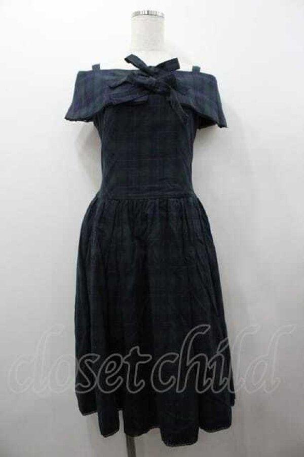 画像1: Victorian maiden / タータンチェックジャンパースカート  グリーン I-26-01-15-053-CL-OP-SA-ZI (1)