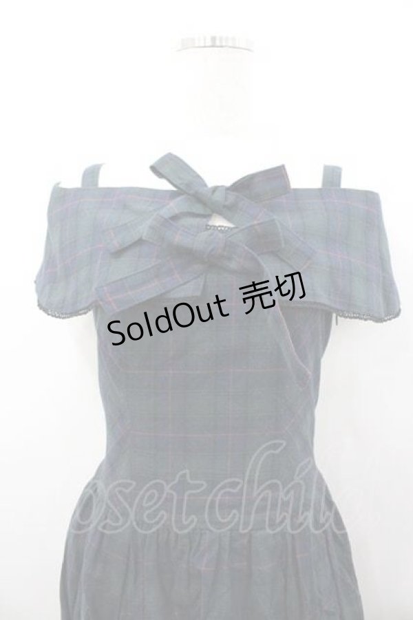 画像2: Victorian maiden / タータンチェックジャンパースカート  グリーン I-26-01-15-053-CL-OP-SA-ZI (2)