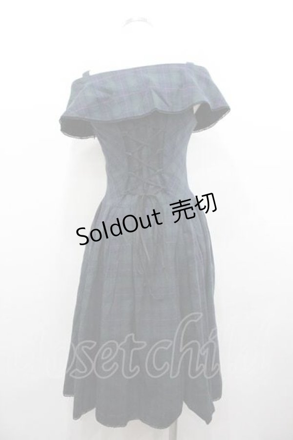 画像3: Victorian maiden / タータンチェックジャンパースカート  グリーン I-26-01-15-053-CL-OP-SA-ZI (3)