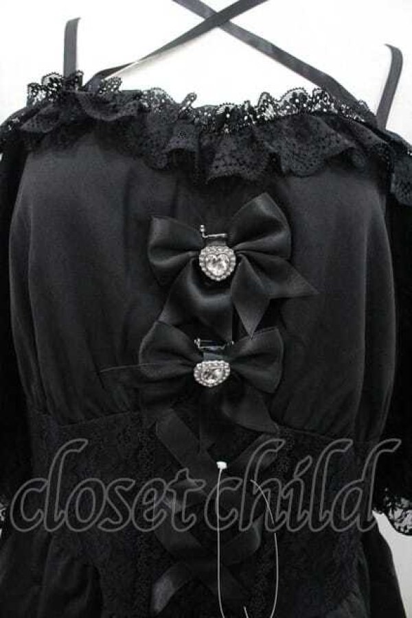 画像3: DearMyLove / シャーリングバストレースアップワンピース LL 黒 I-26-01-15-055-EL-OP-SA-ZI (3)