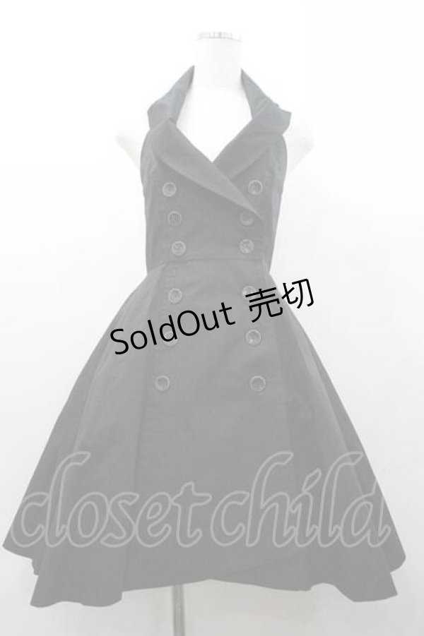 画像1: Sheglit / ホルターネックベストワンピース  黒 I-26-01-15-057-EL-OP-SA-ZI (1)