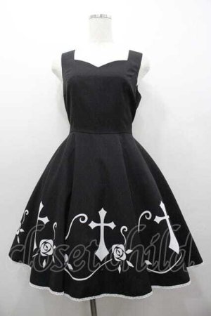 画像: Moi-meme-Moitie / 薔薇十字ジャンパースカート 9号 黒 I-26-01-15-059-MO-OP-TE-ZI