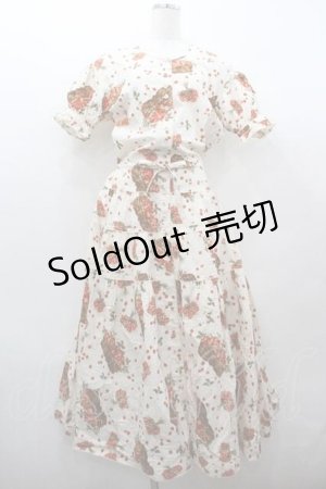 画像: WONDERFUL WORLD / かご苺ワンピース  生成りＸ赤 I-26-01-15-065-LO-OP-SA-ZI