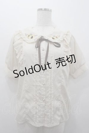 画像: axes femme POETIQUE / ヒマワリブーケ刺繍ブラウス  生成り I-26-01-15-008-AX-BL-SA-ZI