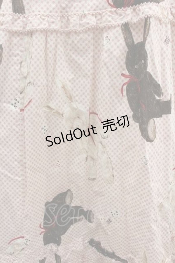 画像3: PINK HOUSE / トランプうさぎさんチェックノースリーブワンピース  ピンク I-26-01-15-070-LO-OP-SA-ZI (3)