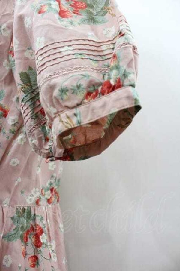 画像4: PINK HOUSE / いちご柄半袖ワンピース  ピンク I-26-01-15-073-LO-OP-SA-ZI (4)