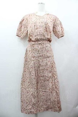 画像: PINK HOUSE / ミニ花柄半袖ワンピース  ピンク I-26-01-15-076-LO-OP-SA-ZI