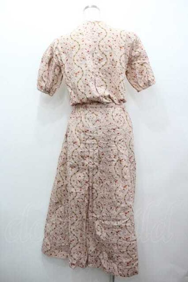 画像2: PINK HOUSE / ミニ花柄半袖ワンピース  ピンク I-26-01-15-076-LO-OP-SA-ZI (2)