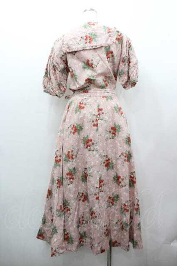 画像2: PINK HOUSE / いちご柄セーラーワンピース  ピンク I-26-01-15-078-LO-OP-SA-ZI (2)