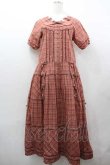 画像1: PINK HOUSE / チェックハートワッペンリボン半袖ワンピース  ピンクチェック I-26-01-15-079-LO-OP-SA-ZI (1)
