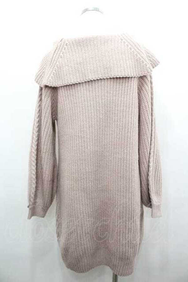 画像2: axes femme / W編み上げニットチュニック  ピンク I-26-01-15-009-AX-OP-SA-ZI (2)