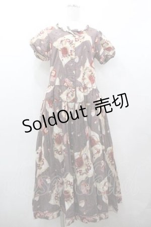 画像: PINK HOUSE / ジャム瓶柄半袖ワンピース  パープル I-26-01-15-082-LO-OP-SA-ZI