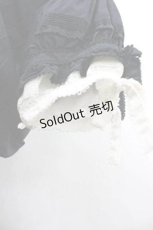 画像3: WONDERFUL WORLD / 二重袖半袖ワンピース  ブラック I-26-01-15-084-LO-OP-SA-ZI (3)