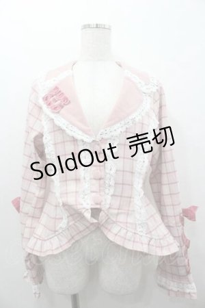 画像: Chalmiere / タータンチェックジャケット M ピンク I-26-01-15-010-0-JA-SA-ZI