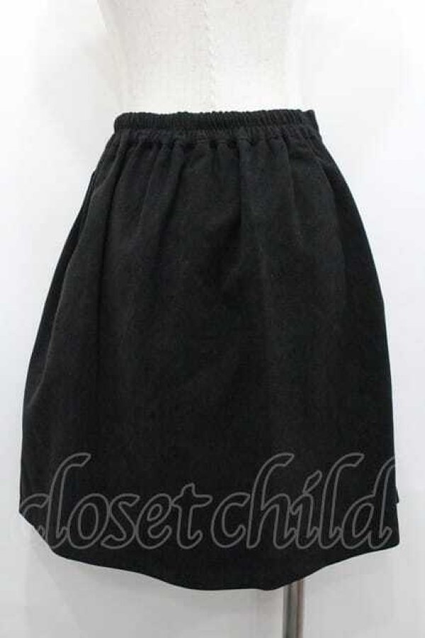 画像2: Ank Rouge / フロントボタンミニスカート  黒 I-26-01-15-086-CA-SK-SA-ZI (2)