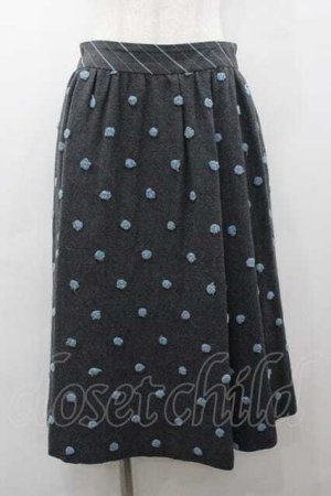 画像: Jane Marple / ドットスカート  グレーＸサックス I-26-01-15-087-JM-SK-SA-ZI