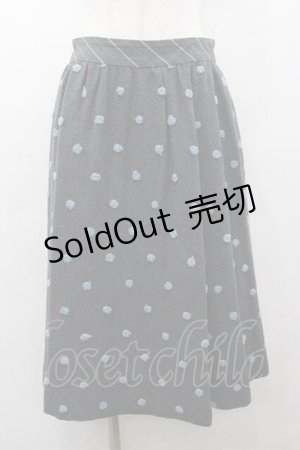 画像: Jane Marple / ドットスカート  グレーＸサックス I-26-01-15-087-JM-SK-SA-ZI