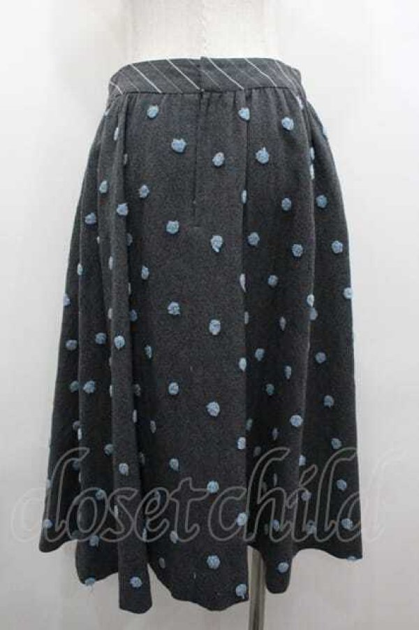 画像2: Jane Marple / ドットスカート  グレーＸサックス I-26-01-15-087-JM-SK-SA-ZI (2)