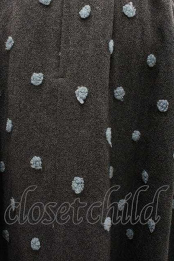 画像3: Jane Marple / ドットスカート  グレーＸサックス I-26-01-15-087-JM-SK-SA-ZI (3)