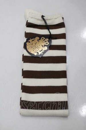 画像: ALICE and the PIRATES / A/Pボーダーオーバーニーソックス  ブラウン I-26-01-15-092-PA-ZA-SA-ZI