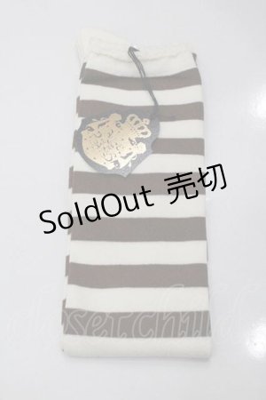 画像: ALICE and the PIRATES / A/Pボーダーオーバーニーソックス  ブラウン I-26-01-15-092-PA-ZA-SA-ZI