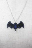 画像1: Moi-meme-Moitie / 蝙蝠ロゴアクリルネックレス  黒 I-26-01-15-094-MO-AC-TE-ZI (1)