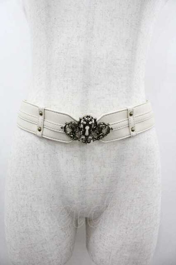 画像1: Kurumi Collaboration / マリンシークレット鍵穴ベルト  アイボリー I-26-01-15-095-0-ZA-SA-ZI (1)