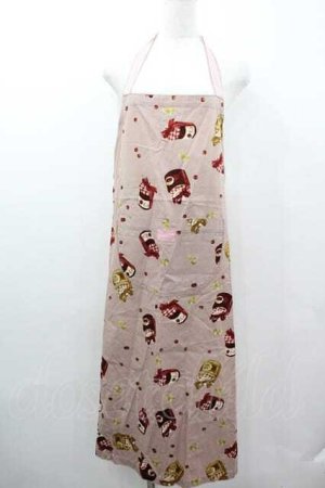 画像: WONDERFUL WORLD / ジャム柄エプロン  ピンク I-26-01-15-098-LO-ZA-SA-ZI