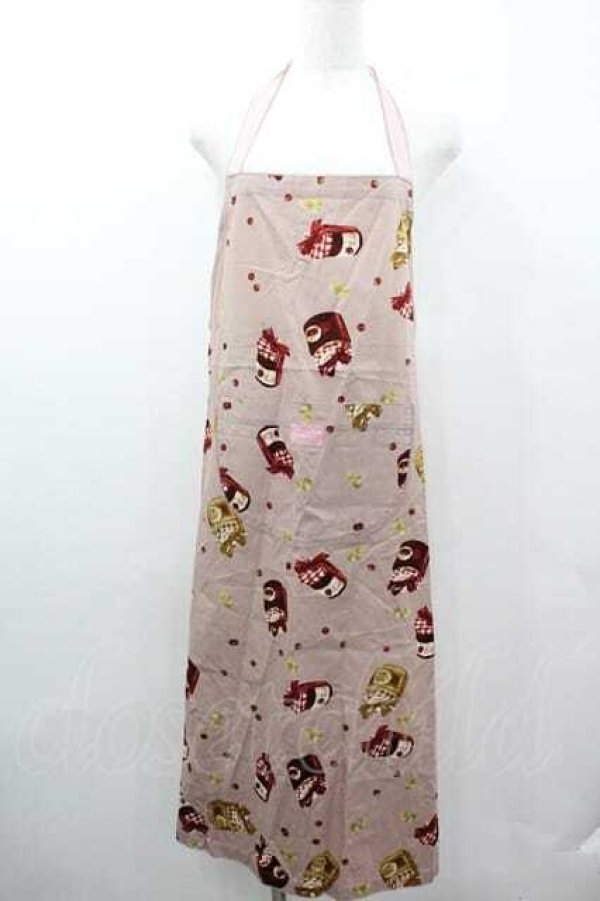 画像1: WONDERFUL WORLD / ジャム柄エプロン  ピンク I-26-01-15-098-LO-ZA-SA-ZI (1)