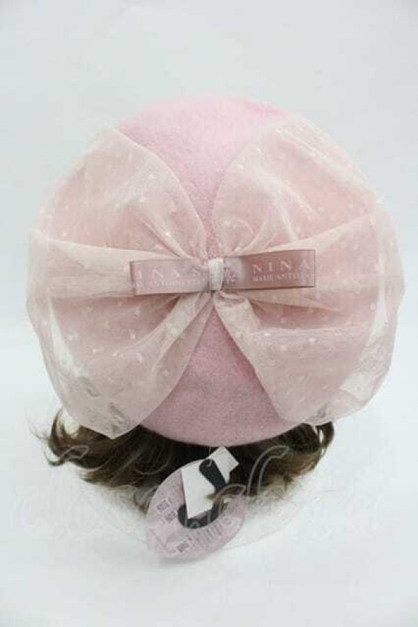 画像1: m petit by misako / AM*NIリボンベレー  ピンク I-26-01-15-102-LO-AC-SA-ZI (1)
