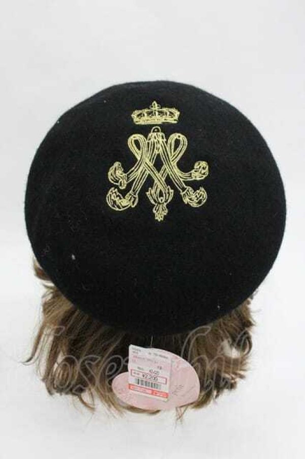 画像1: m petit by misako / バスクベレー  黒 I-26-01-15-105-LO-AC-SA-ZI (1)