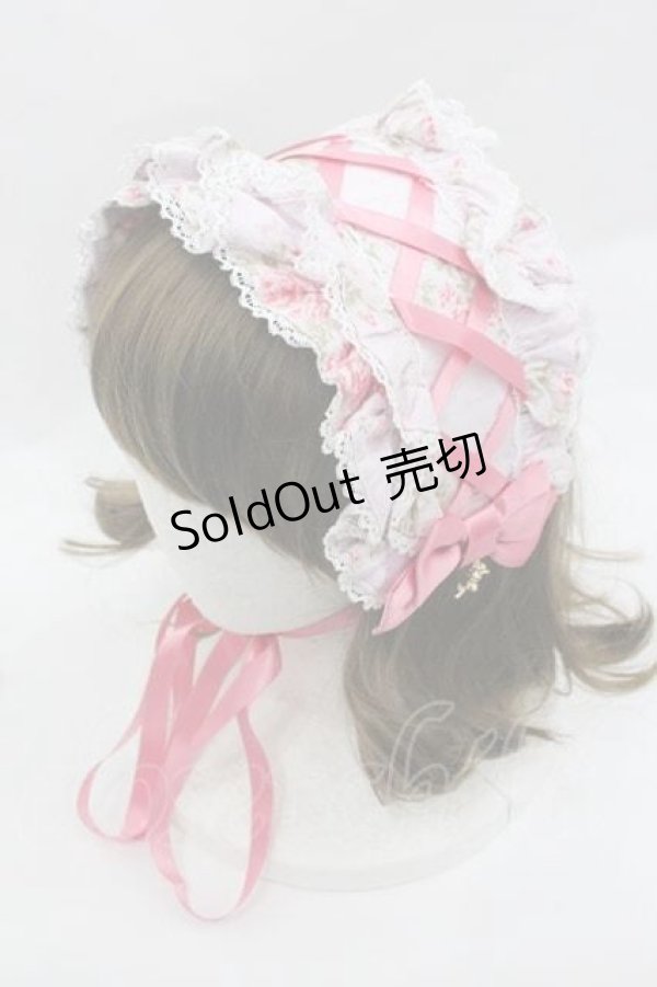 画像1: metamorphose / シャーロットレースアップヘッドドレス  ピンク I-26-01-15-108-ME-AC-SA-ZI (1)