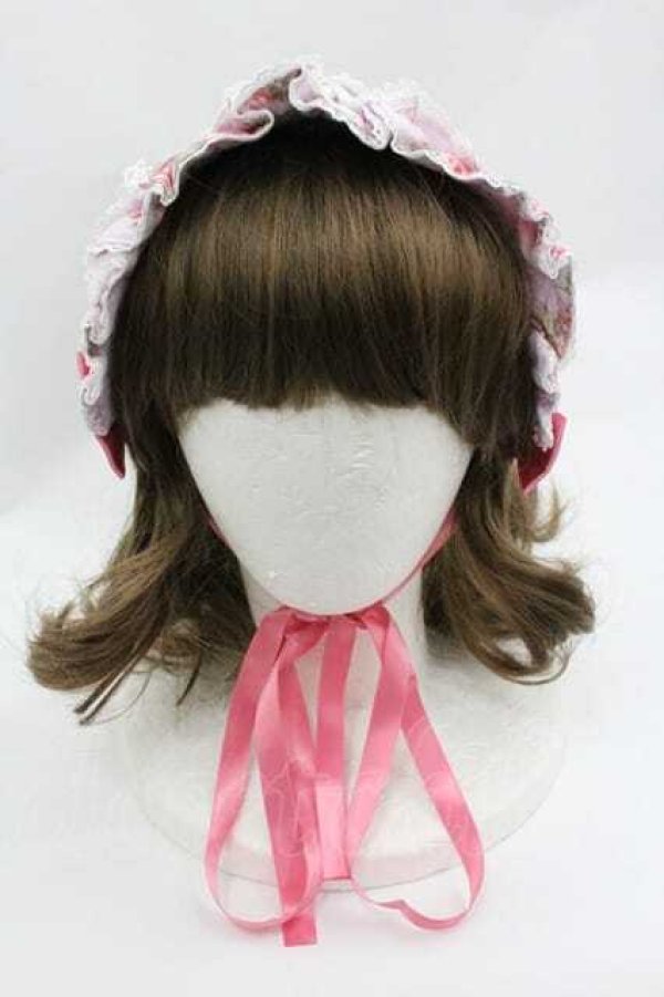 画像2: metamorphose / シャーロットレースアップヘッドドレス  ピンク I-26-01-15-108-ME-AC-SA-ZI (2)