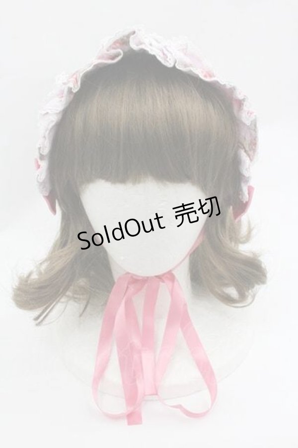 画像2: metamorphose / シャーロットレースアップヘッドドレス  ピンク I-26-01-15-108-ME-AC-SA-ZI (2)