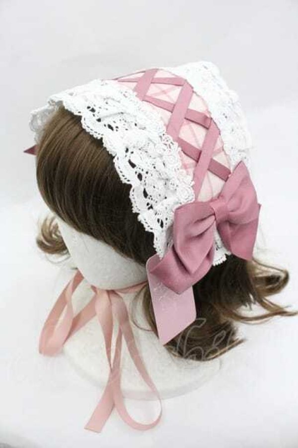 画像1: Chalmiere / タータンチェックヘッドドレス  ピンク I-26-01-15-110-0-AC-SA-ZI (1)