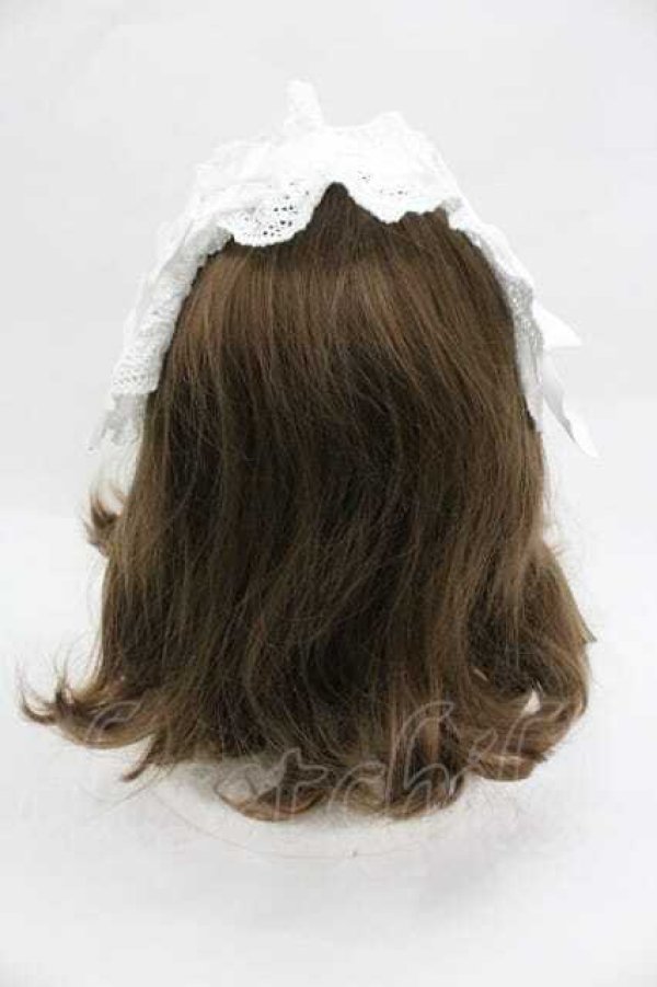 画像3: axes femme kawaii / トーションレースヘッドドレス  ホワイト I-26-01-15-112-AX-AC-SA-ZI (3)