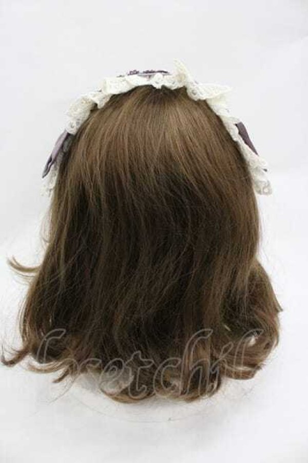 画像3: LOLITAその他(お買取対象外) / パールリボンレースヘッドドレス  パープルＸアイボリー I-26-01-15-113-LO-AC-SA-ZI (3)