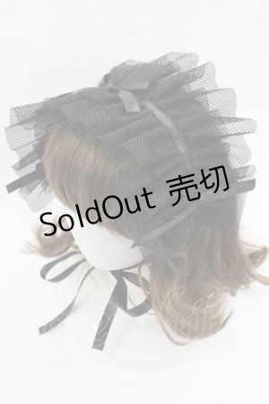 画像: MARBLE / リボンフリルヘッドドレス  ブラック I-26-01-15-115-GO-AC-SA-ZI