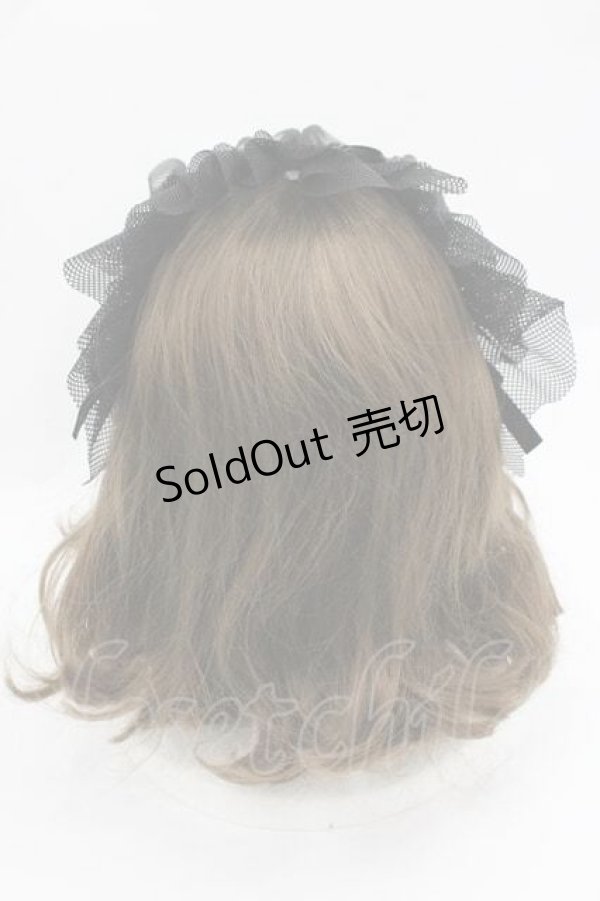 画像3: MARBLE / リボンフリルヘッドドレス  ブラック I-26-01-15-115-GO-AC-SA-ZI (3)