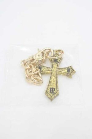 画像: Moi-meme-Moitie / クロスロゴアクリルバッグチャーム  ゴールド I-26-01-15-119-MO-ZA-TE-ZI