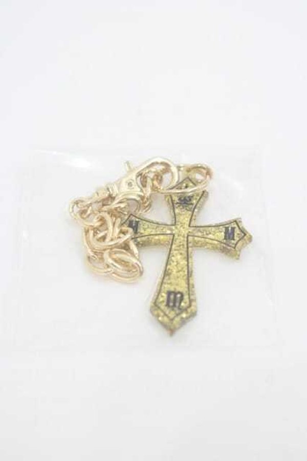 画像1: Moi-meme-Moitie / クロスロゴアクリルバッグチャーム  ゴールド I-26-01-15-119-MO-ZA-TE-ZI (1)