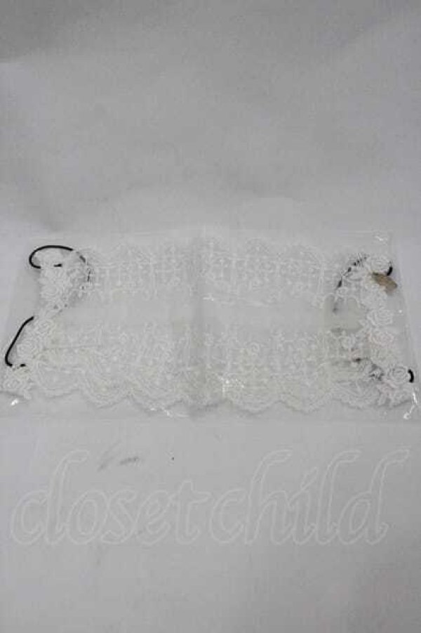 画像1: Moi-meme-Moitie / クロスアーチレースマスク  白 I-26-01-15-120-MO-ZA-TE-ZI (1)