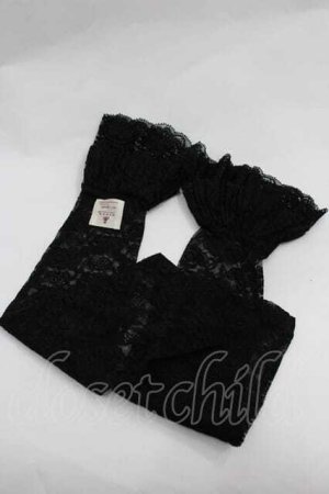 画像: m petit by misako / フリルロングアームカバー  ブラック I-26-01-15-122-LO-ZA-SA-ZI