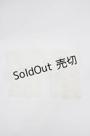 画像: m petit by misako / リボン付きショートアームカバー  ホワイト I-26-01-15-123-LO-ZA-SA-ZI