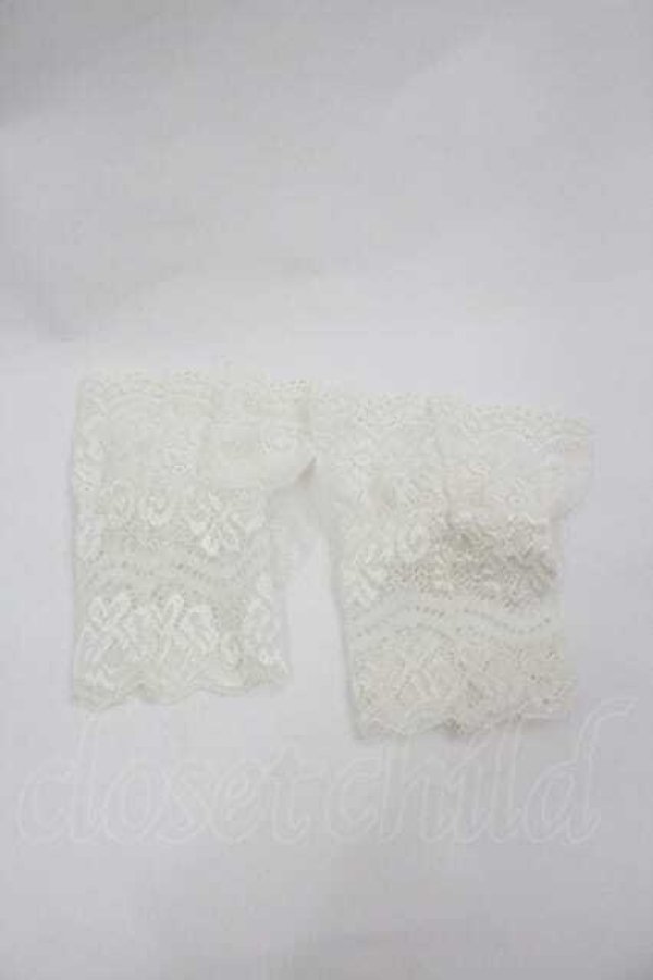 画像2: m petit by misako / リボン付きショートアームカバー  ホワイト I-26-01-15-123-LO-ZA-SA-ZI (2)