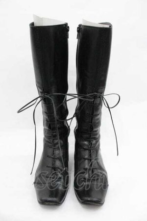画像: Jane Marple Dans Le Salon / 編み上げレザーブーツ L 黒 I-26-01-15-125-JM-SH-SA-ZI
