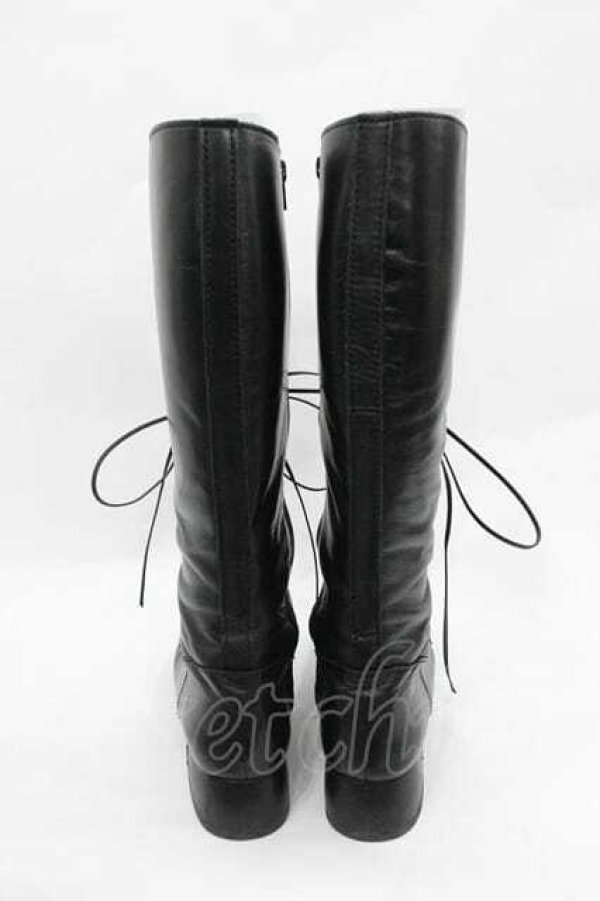 画像2: Jane Marple Dans Le Salon / 編み上げレザーブーツ L 黒 I-26-01-15-125-JM-SH-SA-ZI (2)