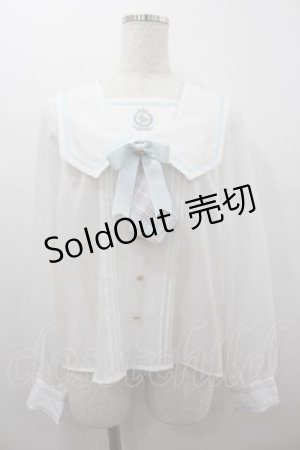 画像: Amavel / Fantasy Schoolセーラーブラウス F 白×サックス I-26-01-15-002-CA-BL-TE-ZI