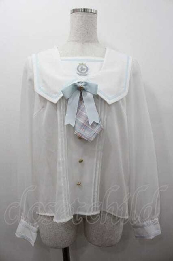 画像1: Amavel / Fantasy Schoolセーラーブラウス F 白×サックス I-26-01-15-002-CA-BL-TE-ZI (1)