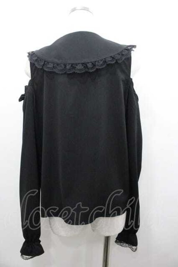 画像2: MA*RS / デコルテレースオフショルブラウス  黒 I-26-01-15-014-EL-BL-SA-ZI (2)